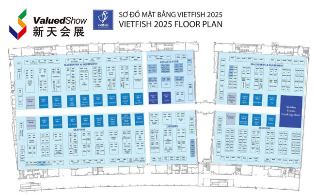 2025年第26届越南国际水产渔业加工展（VIETFISH）展位图速看